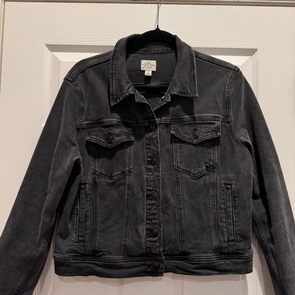 Women's Washed Black Denim Jacket